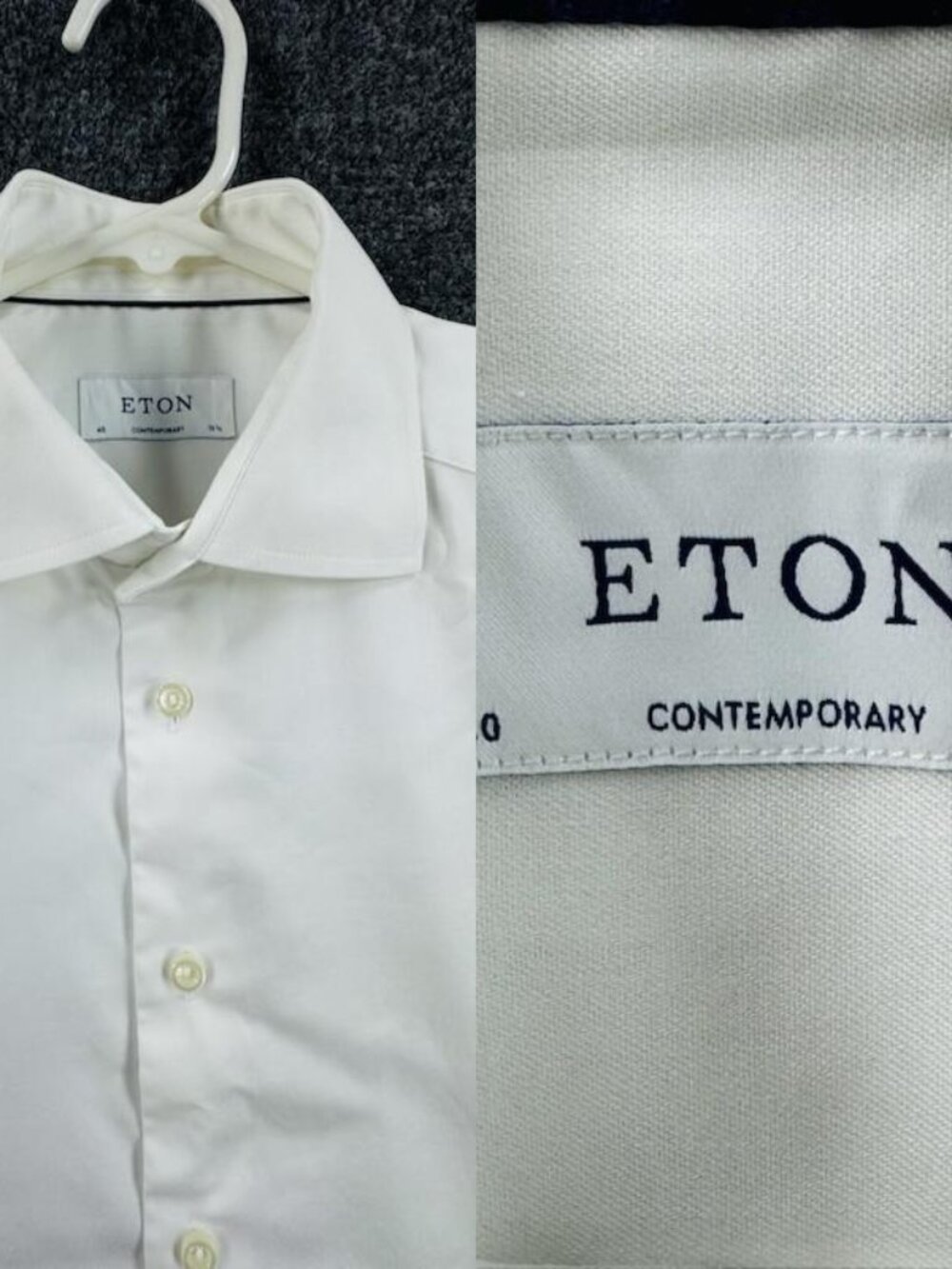 Eton Signature Twill 15.75 White All Cotton Men Contemporary Premium Solid Shirt